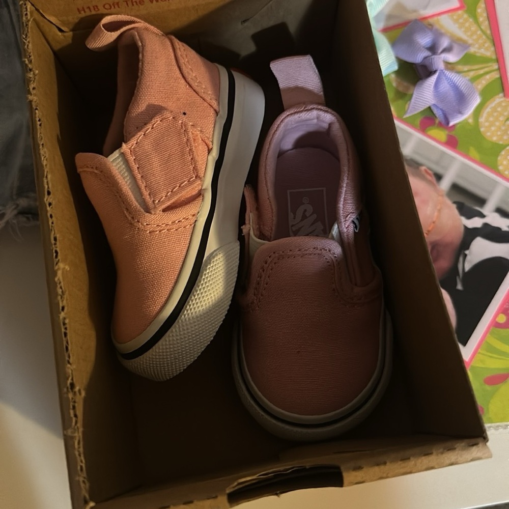 Vans Pink Kids Slip-On Sneakers